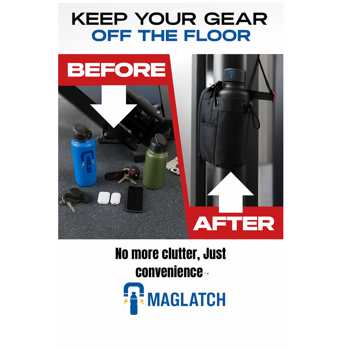 MagLatch™ Magnetic Gym Bag